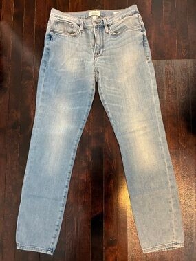 Frame Denim Slim Jeans Light Wash Blue